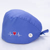 Washable Unisex Scrubs Hats with Button Anti-lear